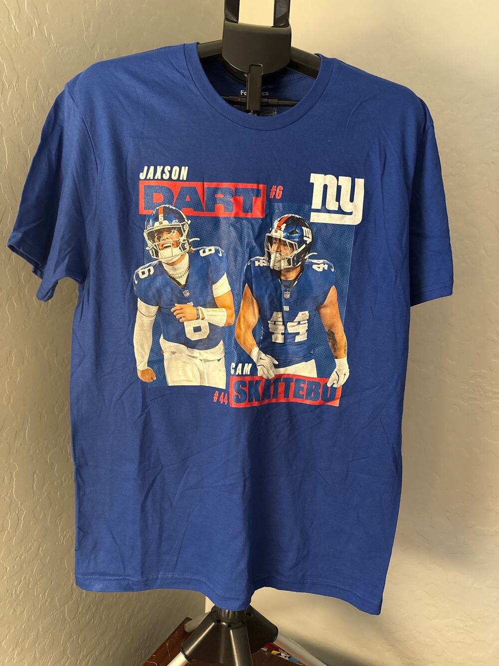 Cam Skattebo & Jaxson Dart New York Giants Fanatics T-Shirt (Size L)